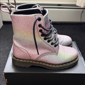 Dr. Martens Pink Glitter Boots